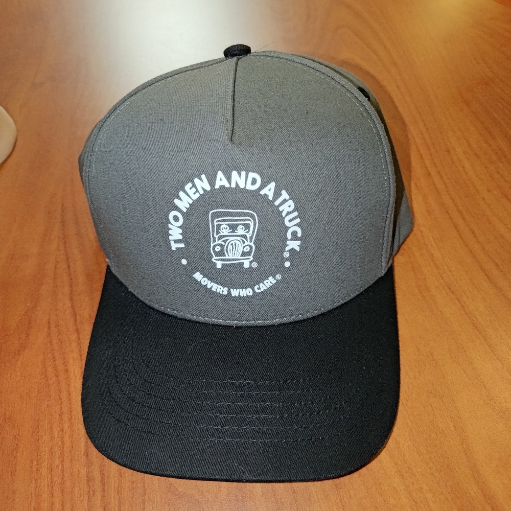 Two Men And A Truck Movers Who Care Snapback Hat Cap Gray Employee/Uniform New